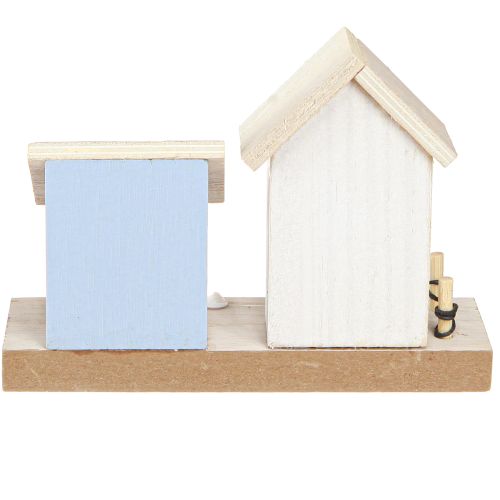 Artículo Decoración marítima Casa de playa Conchas Azul natural H12cm 4 piezas