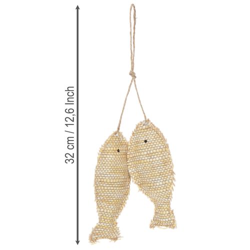 Colgante decorativo náutico, pez decorativo para colgar, 32 cm de alto. | Floristik24.es