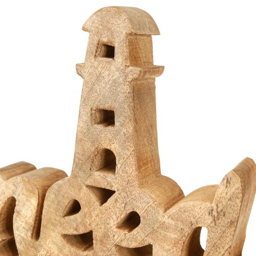 Artículo Decoración marítima de madera “Necesito vitamina del mar” madera de mango 27×33cm