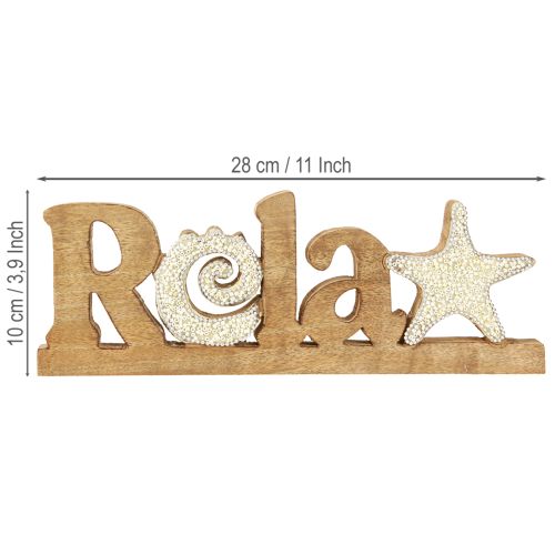 Artículo Decoración de mesa marinera “Relax” soporte madera de mango 28×10cm