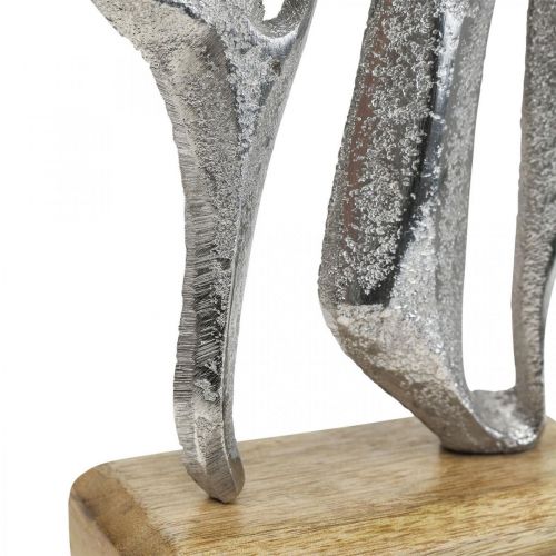 Decoración marinera, pez decorativo de metal, pez decorativo plateado H18cm