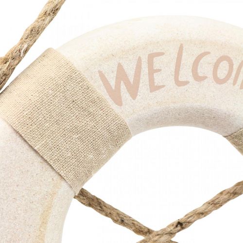 Floristik24 Deco Marítimo Salvavidas Deco “Bienvenido a Bordo” Ø22cm
