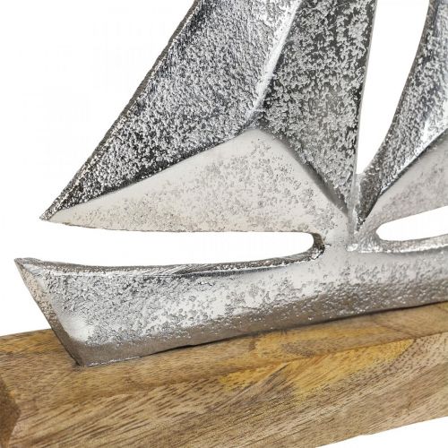 Floristik24 Decoración marítima, velero decorativo de metal, barco decorativo H26cm