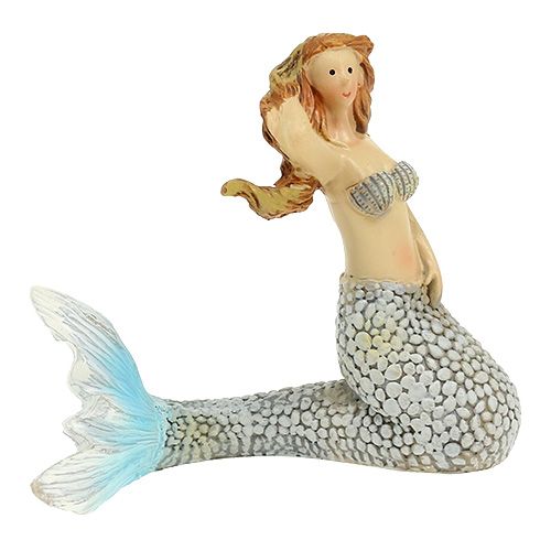 Artículo Figura para decorar Mermaid Blue 6cm - 9,5cm 3 piezas