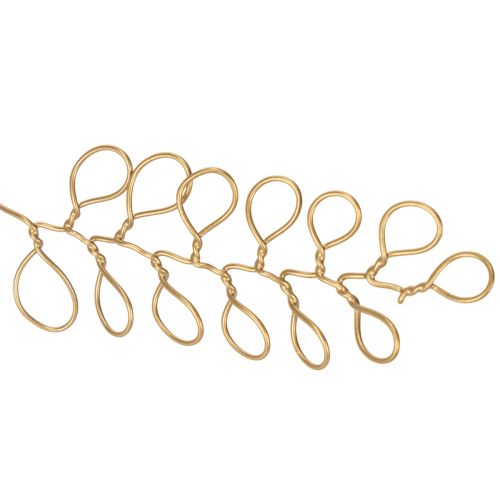 Artículo Guirnalda de flores de metal, alambre para corona de flores, decoración de verano, decoración de pared, dorado, 110 cm