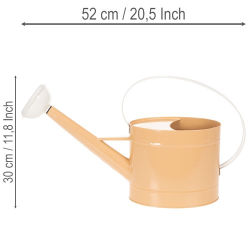 Regadera decorativa de metal, estilo vintage, marrón claro, 52,5 cm - maceta para decoración de mesa y decoración de verano | Floristik24.es