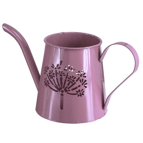Floristik24 Regadera decorativa de metal con diente de león rosa Al.12cm 2uds