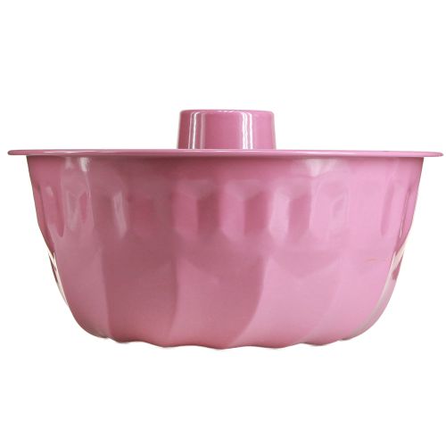 Artículo Cuenco decorativo de metal para hornear Gugelhupf rosa Ø23cm H12cm