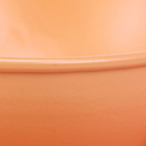 Artículo Taza decorativa de metal naranja Ø11,5cm H6cm con platillo 2 piezas