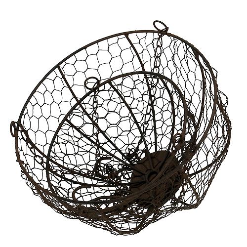 Floristik24 Juego de 2 cestas de metal para colgar Ø17.5cm - Ø22.5cm