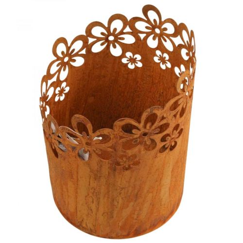 Artículo Maceta decorativa de metal oxidado, Ø12 cm, altura 17 cm
