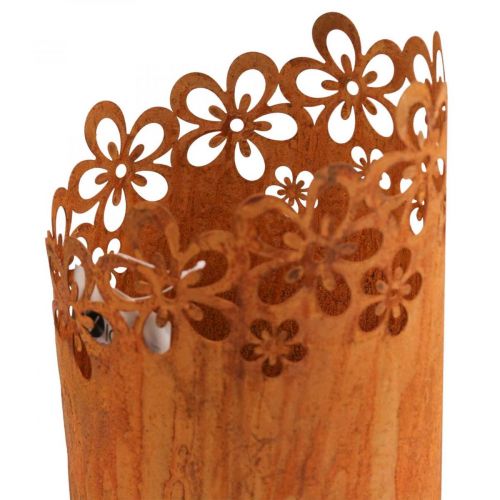 Artículo Maceta decorativa de metal oxidado, Ø12 cm, altura 17 cm