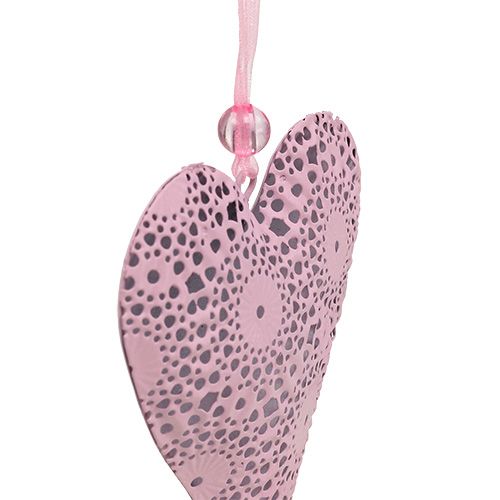 Floristik24 Percha de metal tipo corazón. 12cm 6pcs