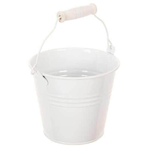 Artículo Cubos metálicos, blancos, Ø12cm, H10cm, 8 unidades