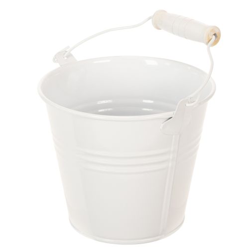 Artículo Cubos metálicos, blancos, Ø12cm, H10cm, 8 unidades