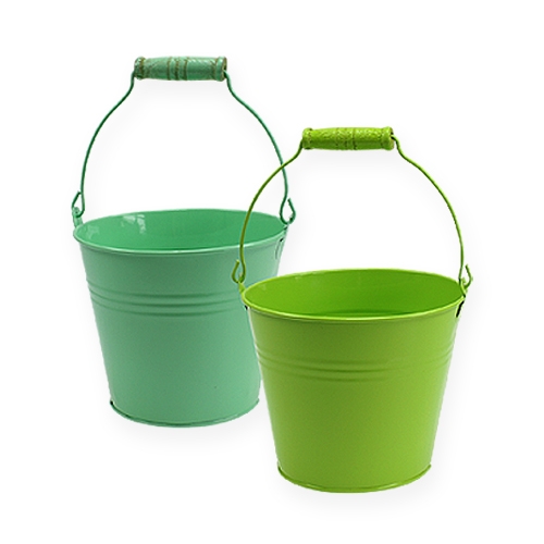 Floristik24 Cubo decorativo tipo verde. Ø12cm H10cm 8pcs.