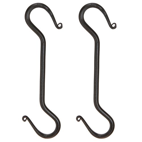 Artículo Gancho de metal negro para decoración para colgar 21 cm 2 piezas