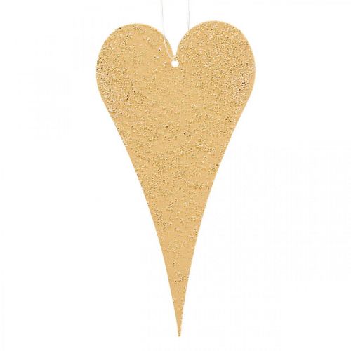 Artículo Adorno colgante deco corazones para colgar naranja/amarillo 15cm 6uds