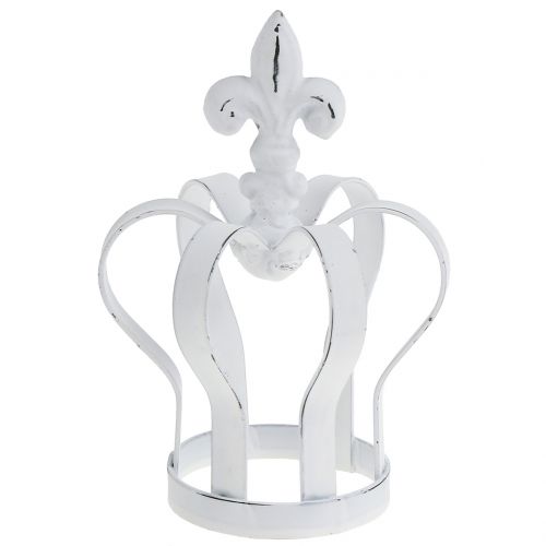 Floristik24 Corona de metal blanco Ø9.5cm H13cm