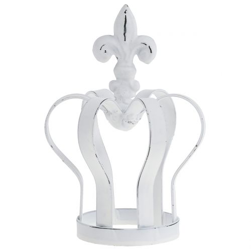 Floristik24 Corona de metal blanco Ø9.5cm H13cm