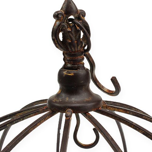 Artículo Corona de metal para colgar marrón óxido Ø31cm H31cm