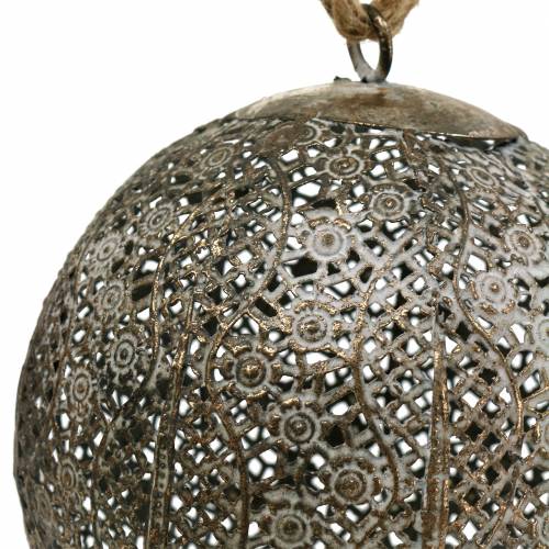 Floristik24 Bola de metal antigua para colgar Ø10.5cm