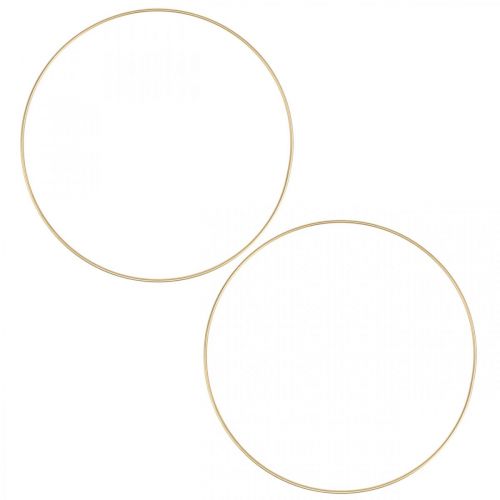 Anillo de metal anillo de decoración Scandi ring deco loop dorado Ø25cm 4pcs