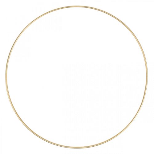 Floristik24 Anillo de metal anillo de decoración Scandi ring deco loop dorado Ø25cm 4pcs