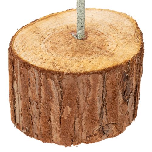 Anillo decorativo de metal sobre soporte de madera para decoración de mesa, 43 cm. | Floristik24.es