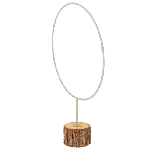 Anillo redondo decorativo sobre base de madera y metal, para flores secas, 52 cm. | Floristik24.es