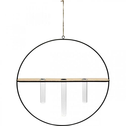 Floristik24 Anillo decorativo para colgar con gafas metal negro Ø35cm