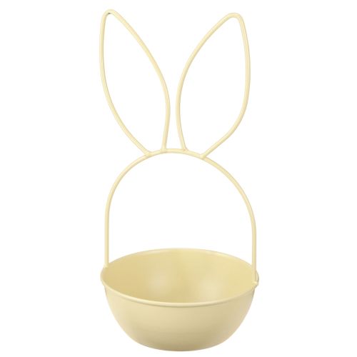 Artículo Cesta de Pascua con orejas de conejo, decoración de mesa para Pascua y el despertar de la primavera, 34 cm, 1 juego