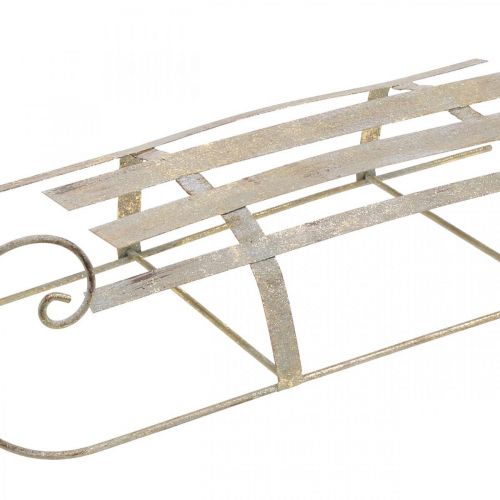 Floristik24 Trineo para Navidad, decoración de invierno, trineo decorativo dorado, aspecto antiguo L41cm H11cm