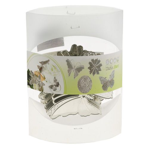 Floristik24 Mariposas de metal plateadas 6.5cm 25pcs