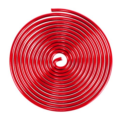 Floristik24 Tornillo de alambre de aluminio tornillo de metal rojo 2 mm 120 cm 2 piezas