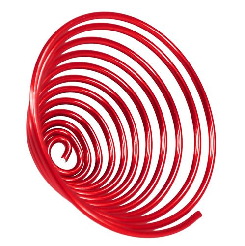 Floristik24 Tornillo de alambre de aluminio tornillo de metal rojo 2 mm 120 cm 2 piezas