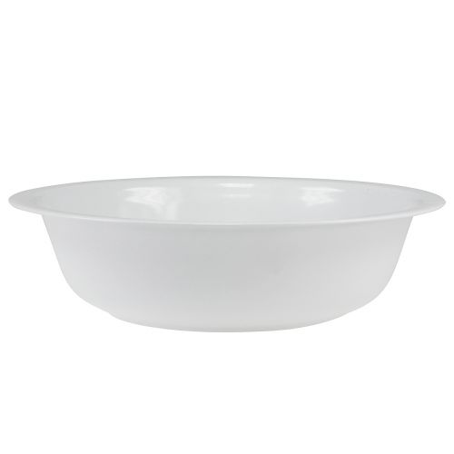 Artículo Cuenco de metal cuenco blanco aspecto esmaltado Ø36cm H9,5cm