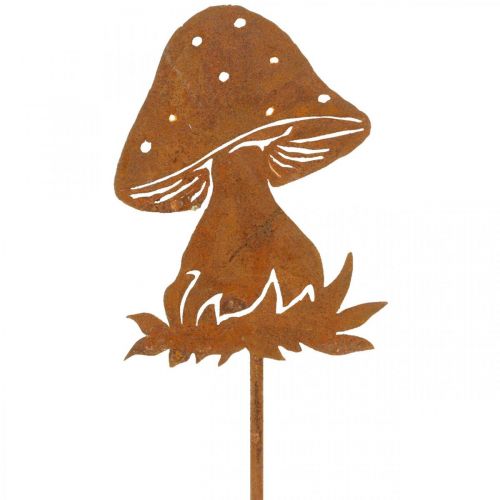 Estaca de jardín hongo óxido agárico de mosca decoración de otoño jardín 47cm