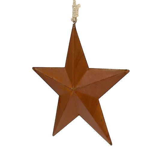 Floristik24 Estrella de metal para colgar óxido 21cm