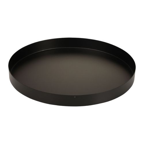 Bandeja de metal bandeja decorativa bandeja para velas redonda negra Ø25cm 2ud