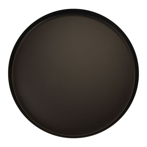 Artículo Bandeja de metal bandeja decorativa bandeja para velas redonda negra Ø25cm 2ud