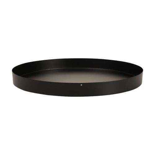 Floristik24 Bandeja de metal bandeja para velas redonda negra Ø20cm H2,5cm 2ud