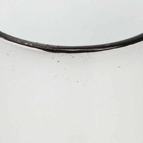 Artículo Vaso de metal para plantas, vaso de metal blanco y negro, Ø9 cm, 4 unidades