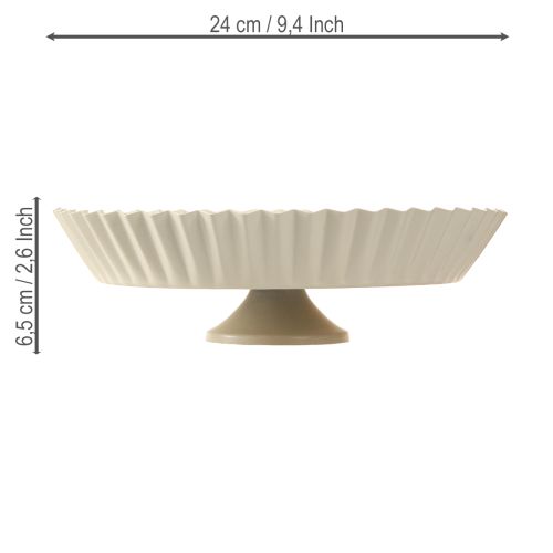 Artículo Placa de metal gris retro decorativa con base de metal Ø24cm 2uds