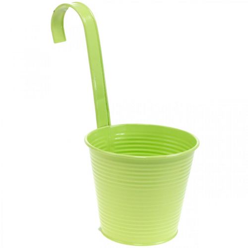 Floristik24 Macetero para colgar, decoración balcón, macetero verde Ø13,5cm