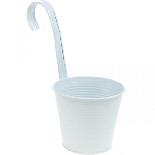 Floristik24 Macetero, macetero para colgar, decoración floral, macetero colgante blanco Ø13,5cm