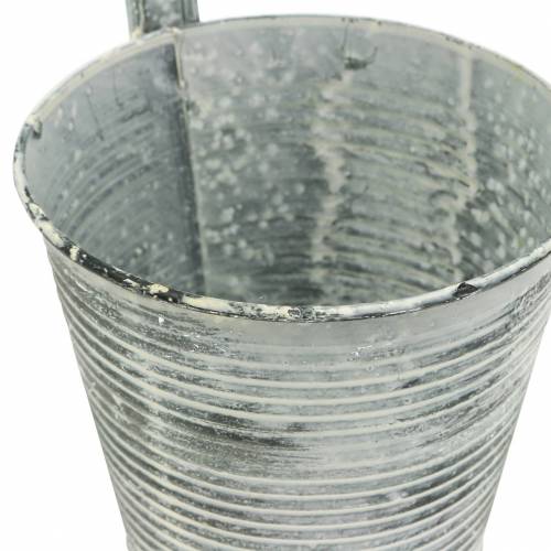 Floristik24 Macetero para colgar metal crema antiguo Ø13cm H11.5cm