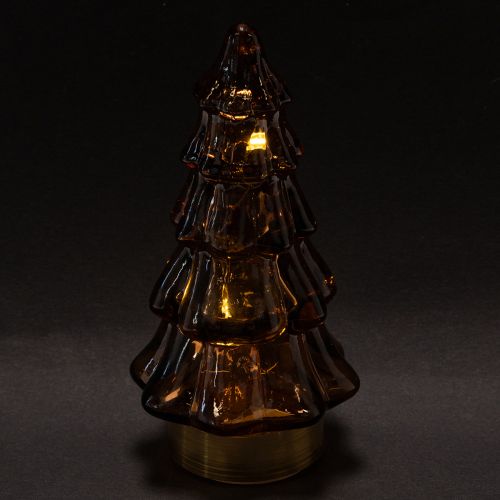 Adorno navideño de cristal con luces LED para interiores, funciona con pilas, 13 cm, 2 unidades. | Floristik24.es