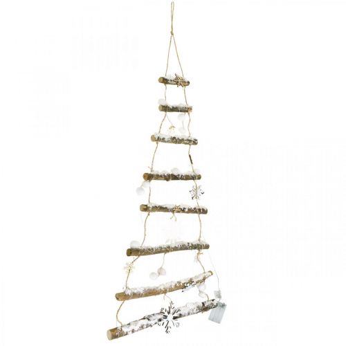Floristik24 Árbol de decoración de ventana con luces navideñas LED H100×W45cm