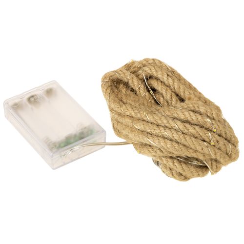 Cadena de luces micro LED con cable para interior blanco cálido 390 cm